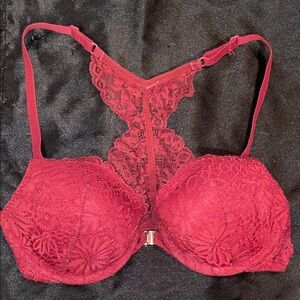 Front-close lace bra